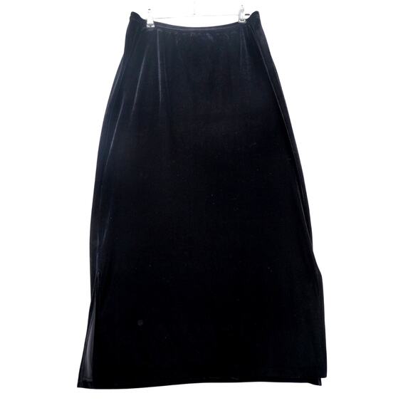 Old Navy Black Velvet Skirt Women’s M Soft Stretch Holiday Party Evening Gothic - Picture 3 of 6